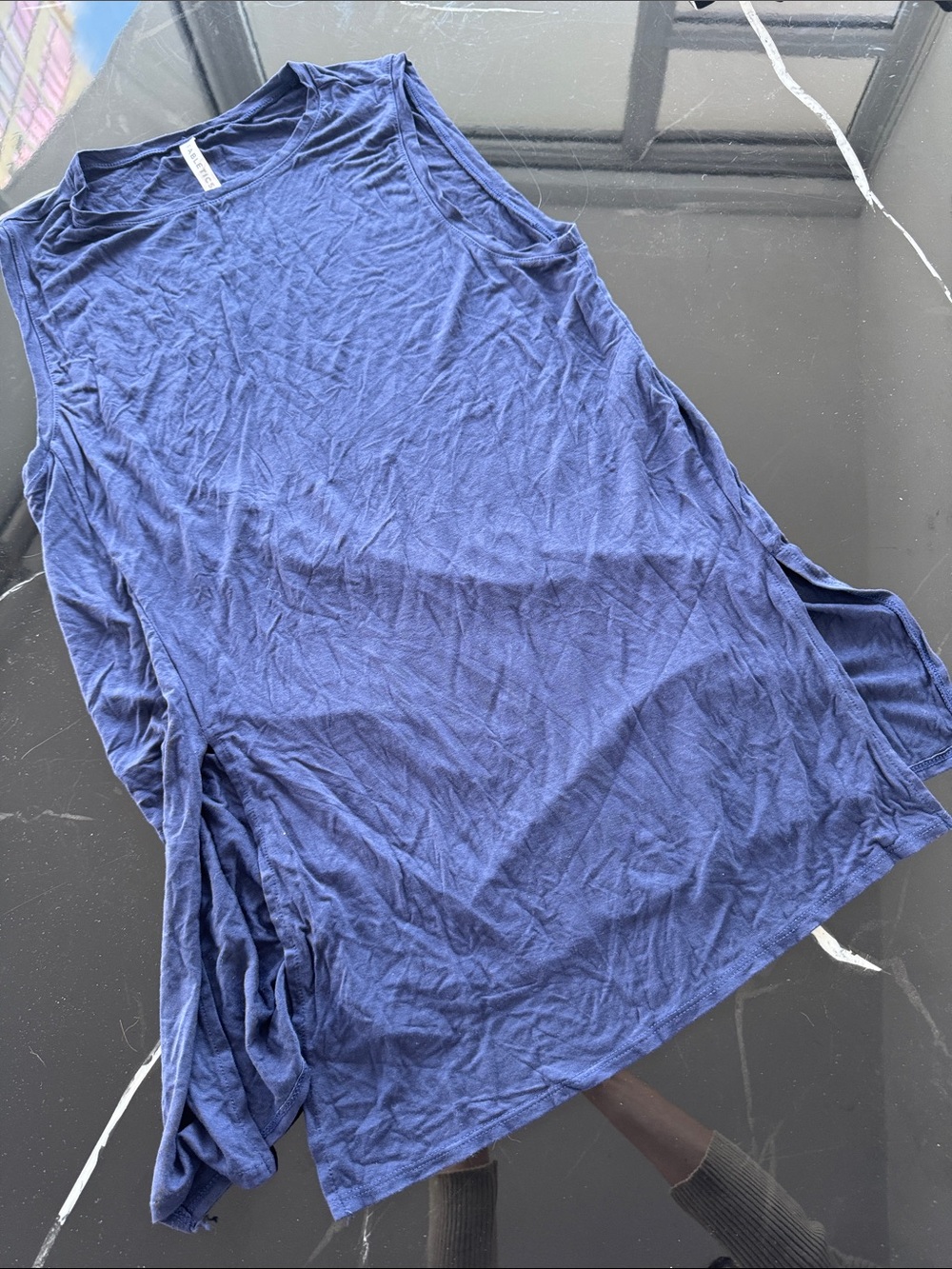 Fabletics Navy Blue Muscle Tee